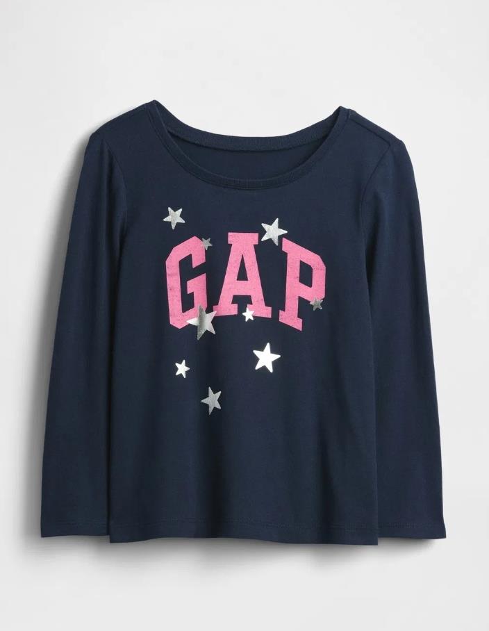 Kız Bebek | Gap Logo Uzun Kol T-Shirt - Lacivert