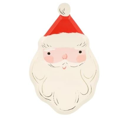 Meri Meri - Jolly Christmas Santa Plates - Noel Baba Tabaklar (8'li)