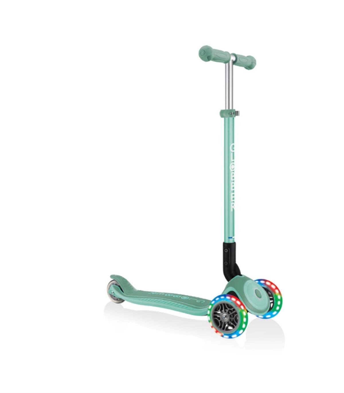 Globber Primo Plus Katlanabilir Işıklı Scooter - Mint Yeşili
