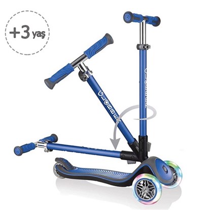 Globber Scooter /  Elit Deluxe Işıklı / Mavi