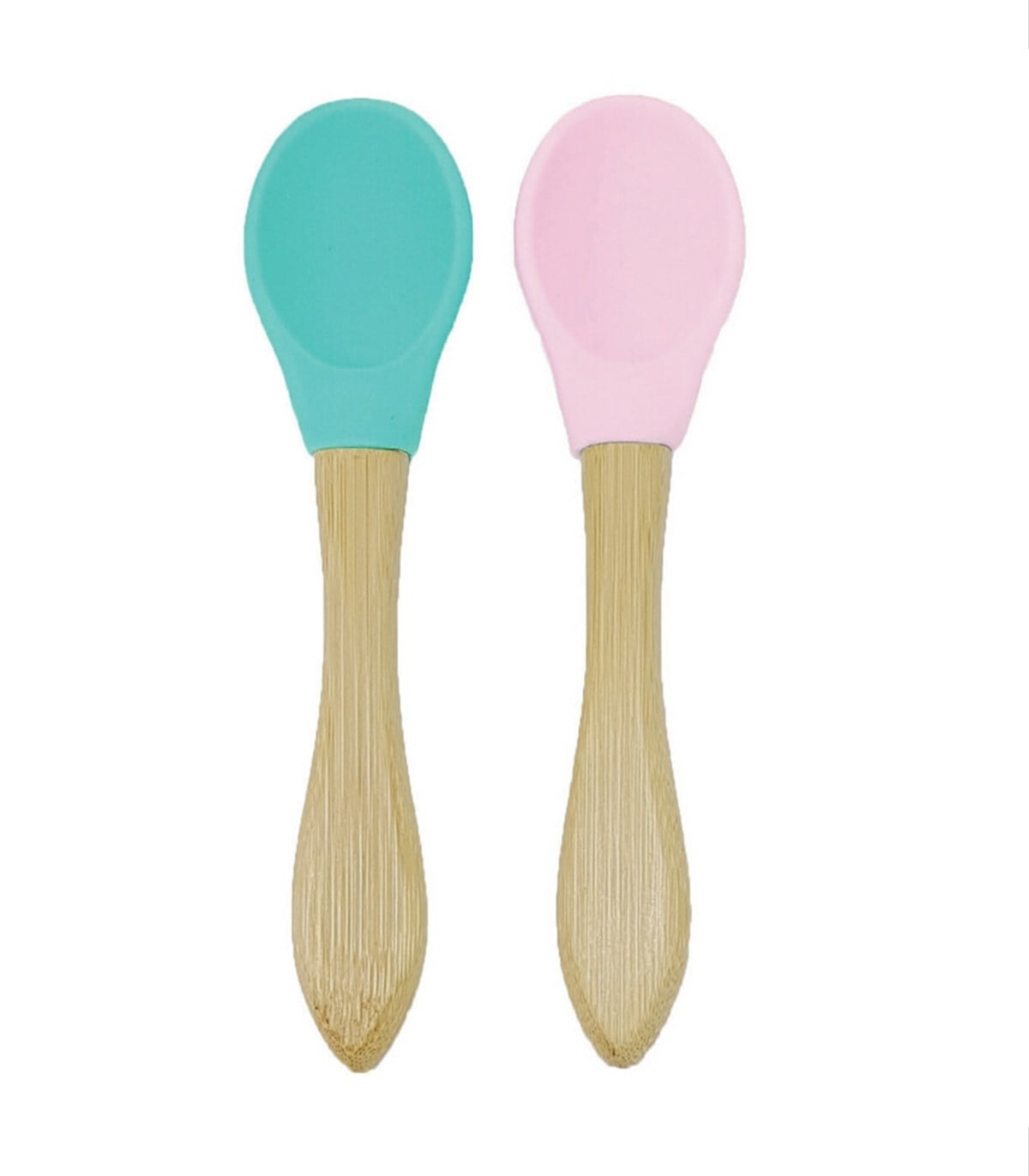 OiOi Mama Kaşığı 2'li - Aqua Green / Pinky Pink