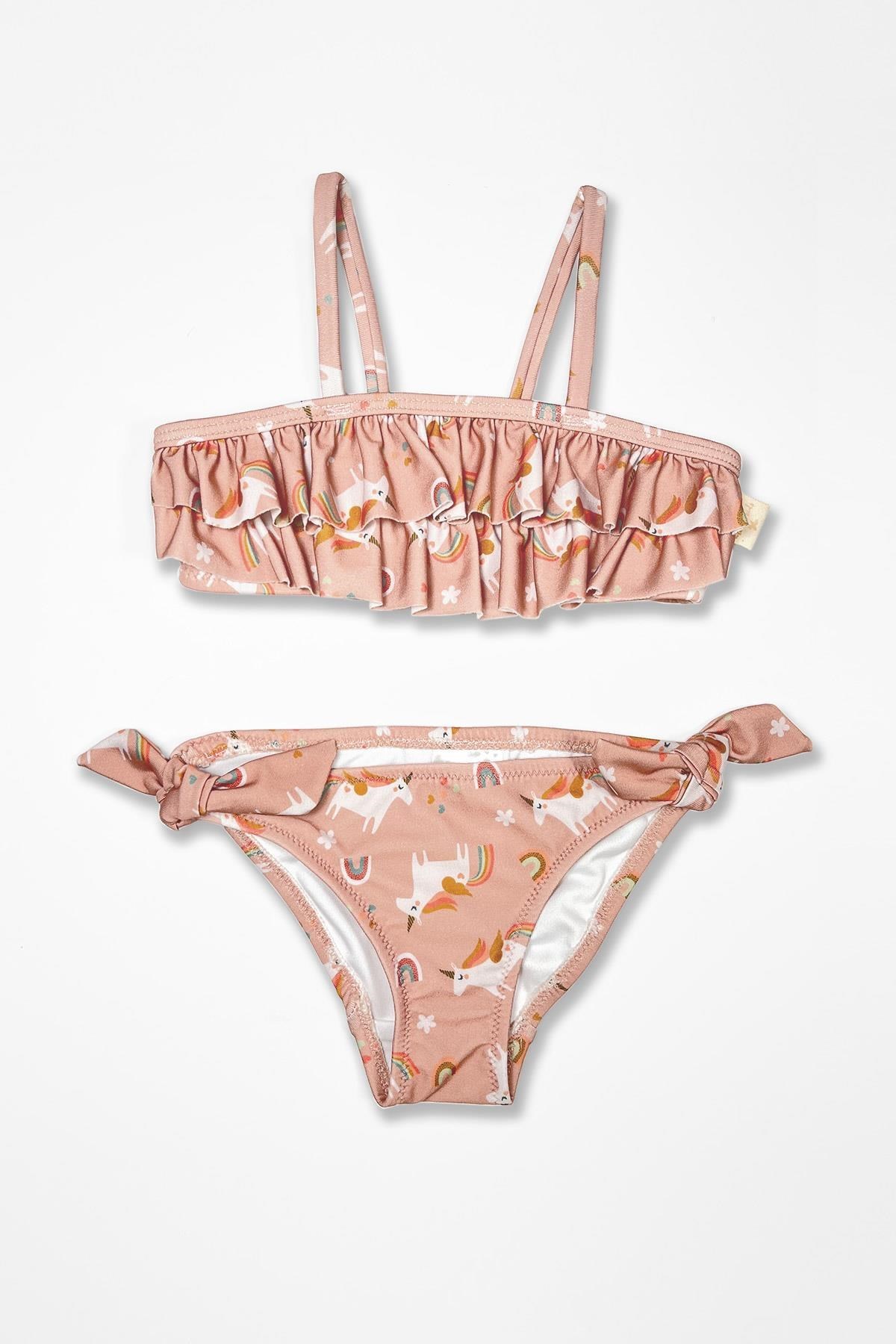 Rainbow Unicorn Kız Çocuk Bikini