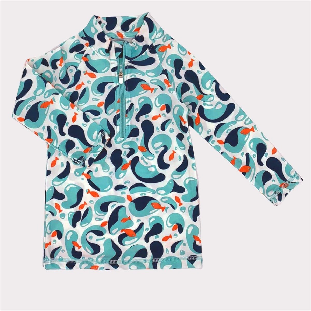 Recycled Güneş Koruma Üst Sea Blue Uzun