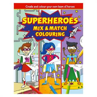 Igloo Boyama Kitabı - Superheroes Mix & Match Colouring