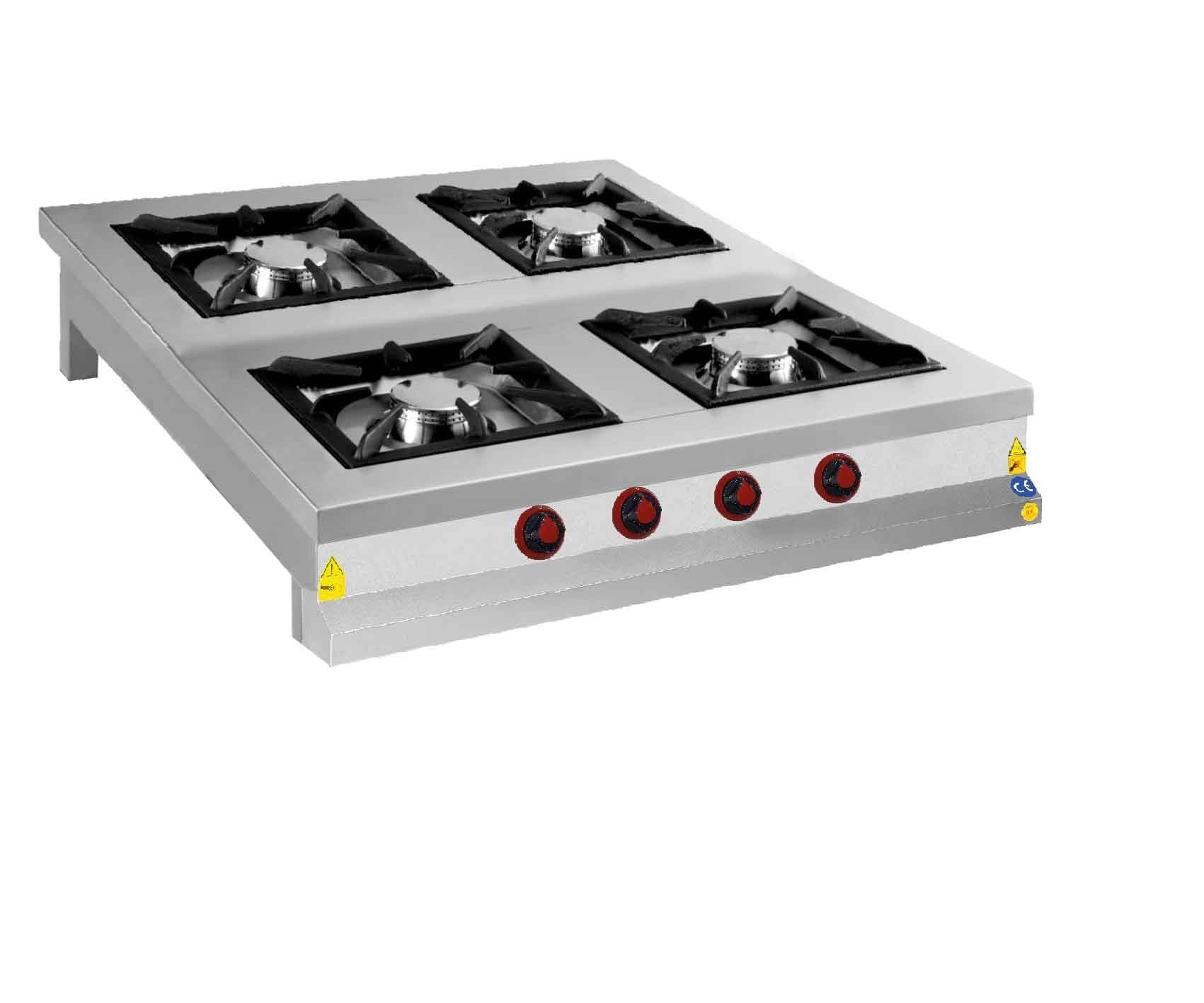 CSA Gazlı Set Üstü Ocak Dörtlü Ce Belgeli 90x90x25 cm KRCS-SOG 990CE