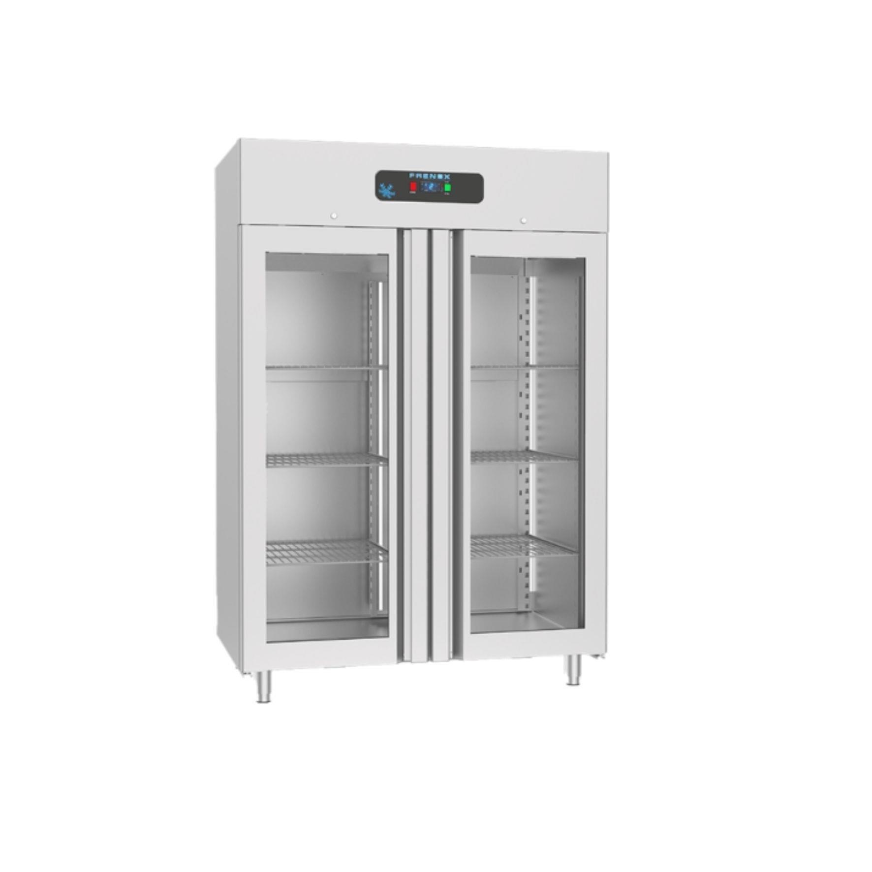 Frenox Camlı İki Kapılı Dik Tip Buz Dolabı Snack Seri 140x70x205