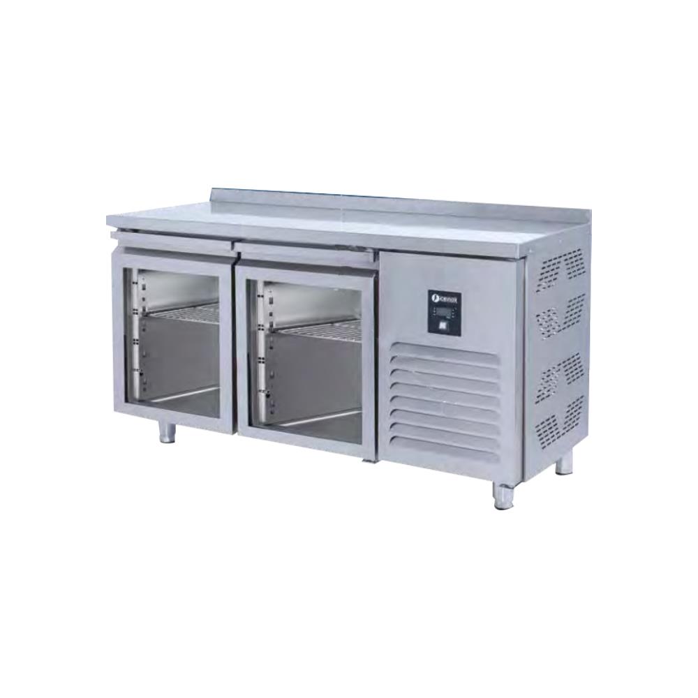 Iceinox Tezgah Tip Snack Buzdolabı 2 Cam Kapılı 150x60x85 Cm CTS