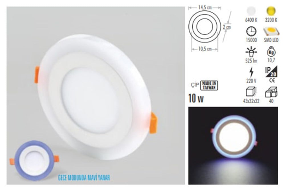 10W Okyanus Led Armatür