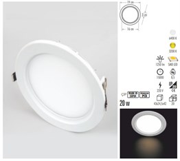 20W PANEL LED ARMATÜR (YUVARLAK)