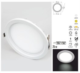 25W PANEL LED ARMATÜR (YUVARLAK)