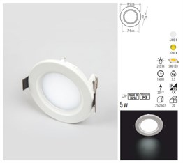 5W PANEL LED ARMATÜR (YUVARLAK)
