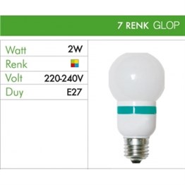LED 7 RENK AMPUL 2WLed Gece Ampullerimyd1144LED 7 RENK AMPUL 2W