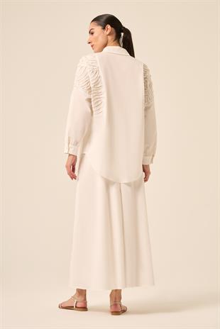 APLİKE DETAYLI PAPER TOUCH GÖMLEK