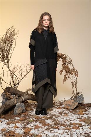 DENIM GARNİ FİLE PANÇO 