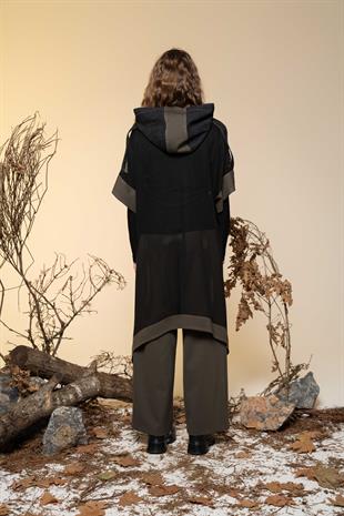 DENIM GARNİ FİLE PANÇO 