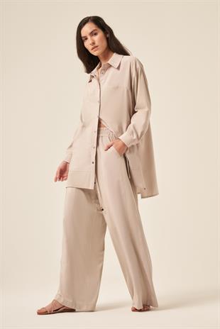 DUBAI GARNILI BAMBU GÖMLEKLİ TAKIM