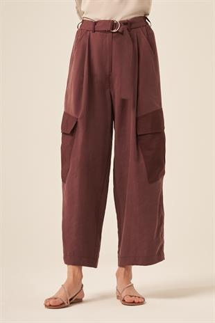 İKİ YANI DUBAI GARNİLİ CEPLİ PASION PANTOLON