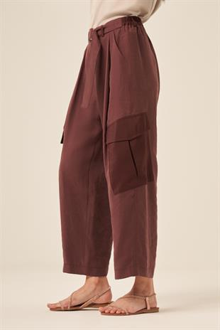 İKİ YANI DUBAI GARNİLİ CEPLİ PASION PANTOLON