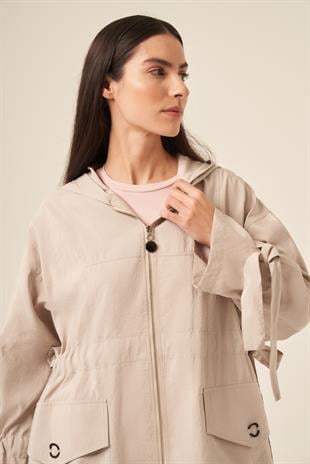 KAPÜŞONLU KOLLARI BAĞLAMALI DUBAI KAP