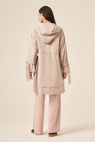 KAPÜŞONLU KOLLARI BAĞLAMALI DUBAI KAP