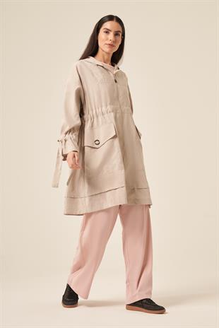 KAPÜŞONLU KOLLARI BAĞLAMALI DUBAI KAP