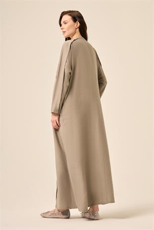 OMUZLARI ALLER DETAYLI CEP KENARI PİLELİ FERMUARLI PASION FERACE