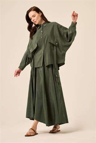 İKİ KAPAK CEPLİ KISA DUBAI TUNİK