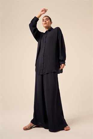 ÖNDEN DÜĞMELİ PANTOLONLU TUNİK TAKIM