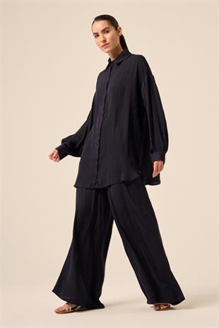 ÖNDEN DÜĞMELİ PANTOLONLU TUNİK TAKIM