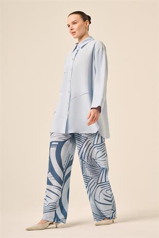 ÖNDEN DÜĞMELİ UZUN CEP DETAYLI PASION TUNIK