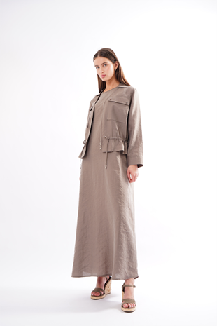 SAFARİ BOLEROLU ELBİSE