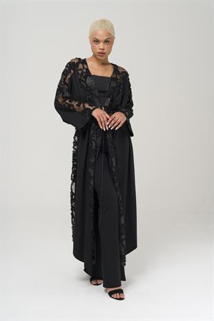 W-4821 ÖRGÜ TRİKO DETAYLI ÇELİK ÖNDEN BAĞLAMALI KAP