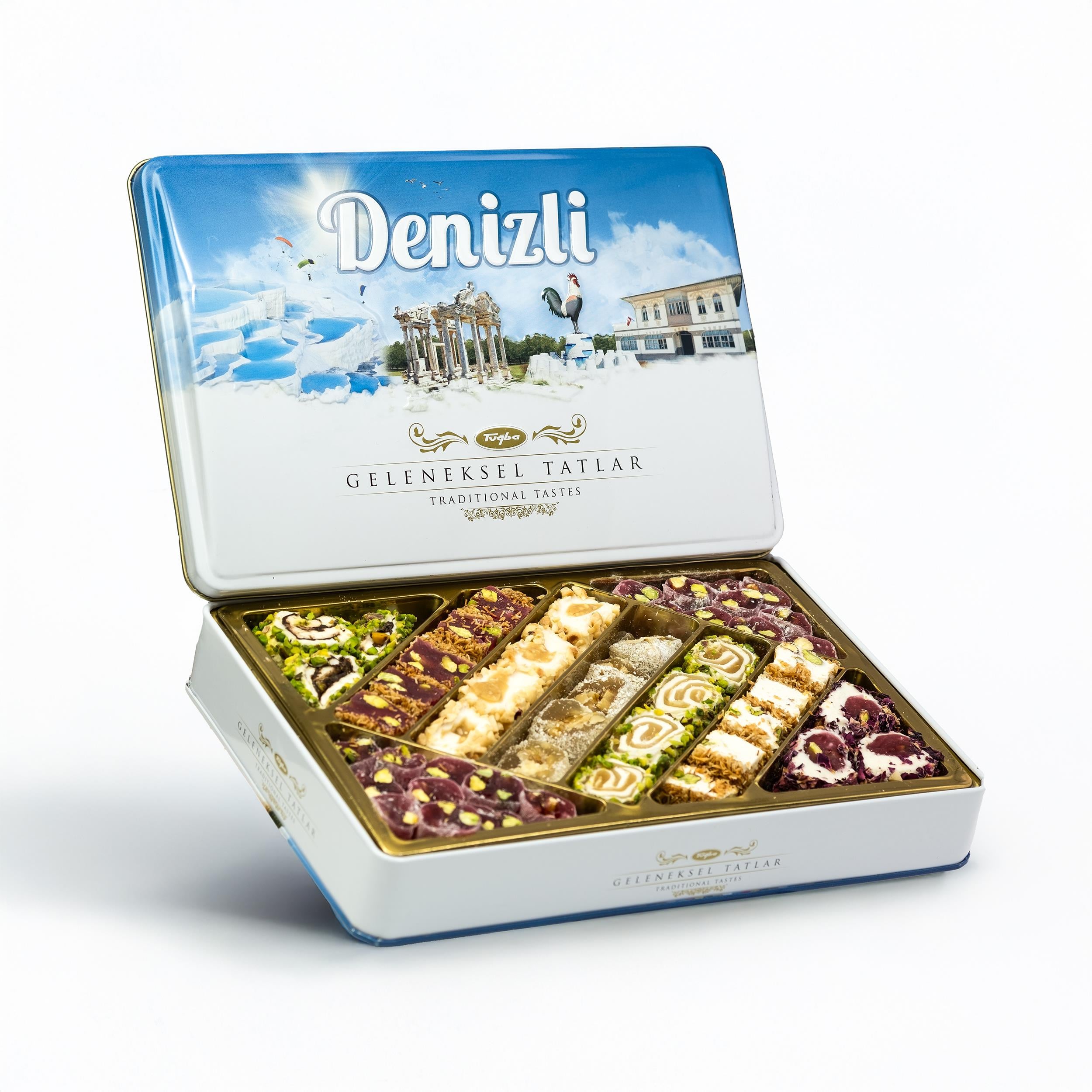 Geleneksel Tatlar Metal Kutu 540 Gr (Denizli)