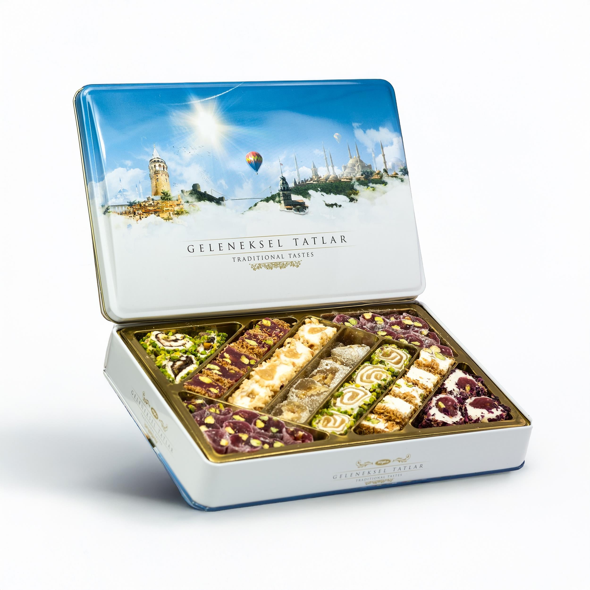 Geleneksel Tatlar Metal Kutu Lokum 540gr