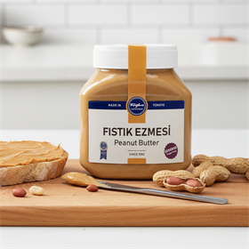 Şekersiz Parçacıklı Fıstık Ezmesi 650 gr 