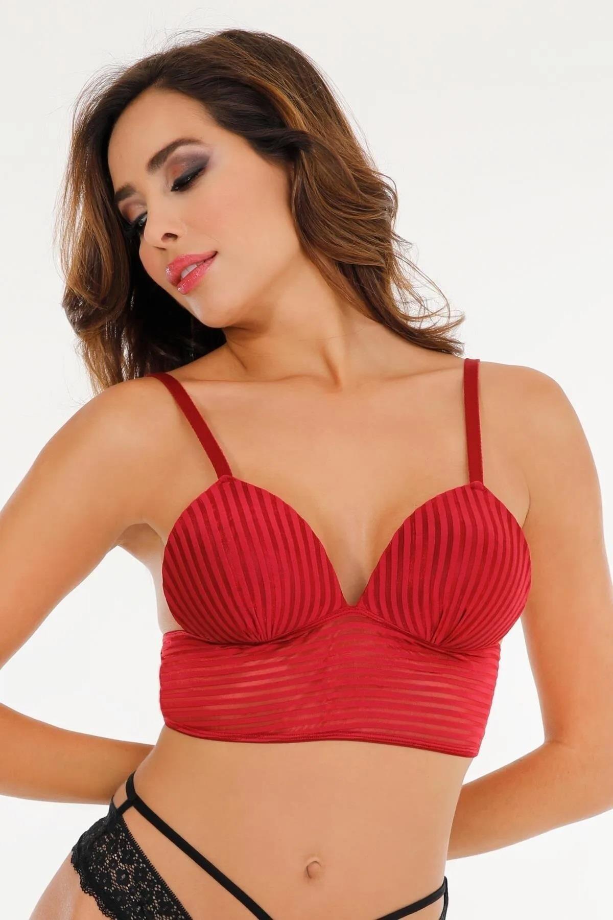 Kadın ayarlanabilir askılı bralet büstiyer 