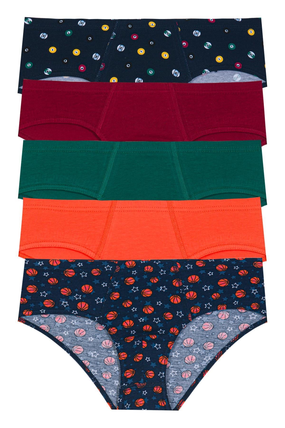 Sensu Erkek Çocuk Pamuklu 5li Külot Set - KIDS2000  MODEL2