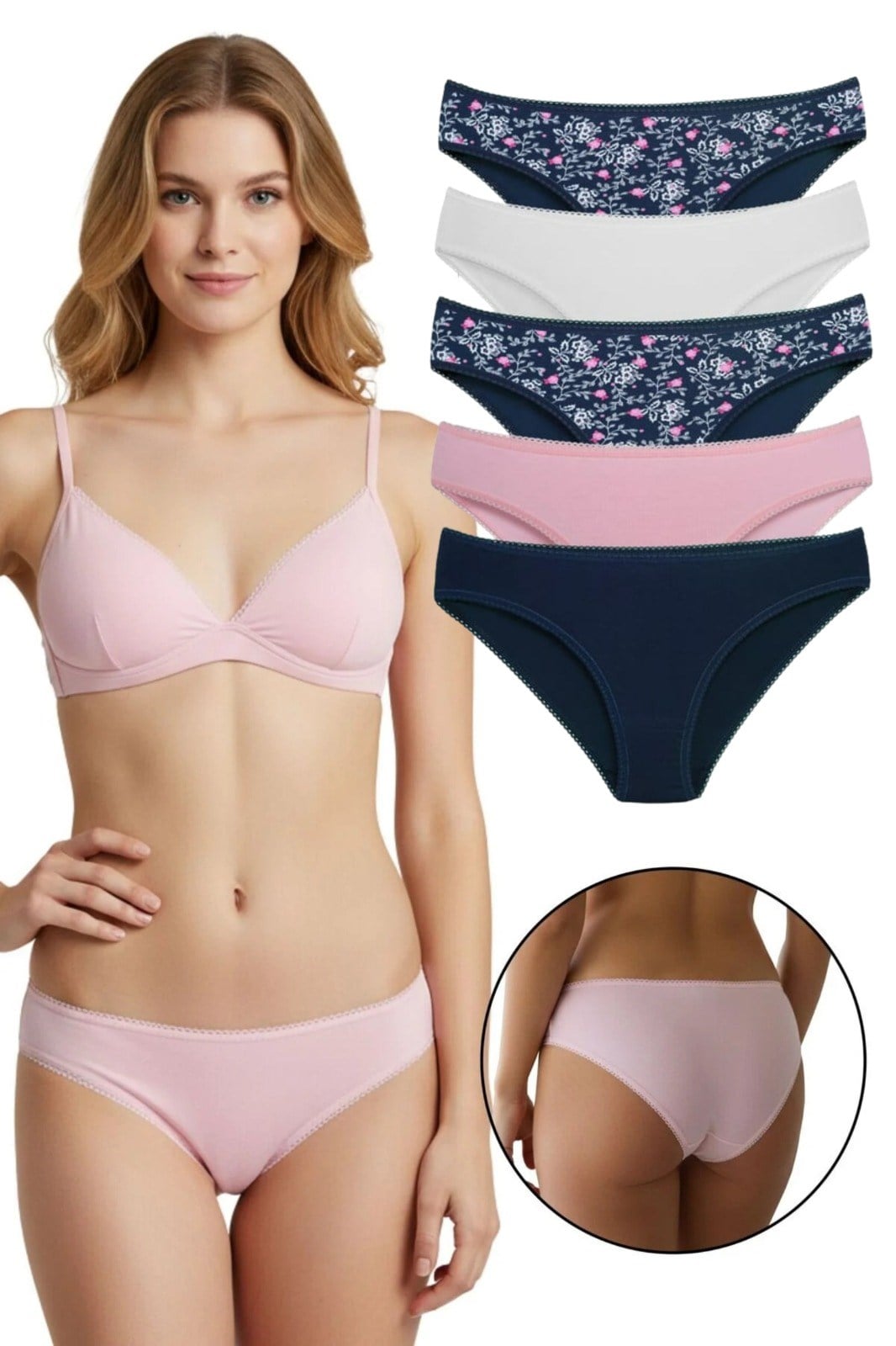 Sensu Kadın Basic Slip Külot Karışık Renkler 5 li Set