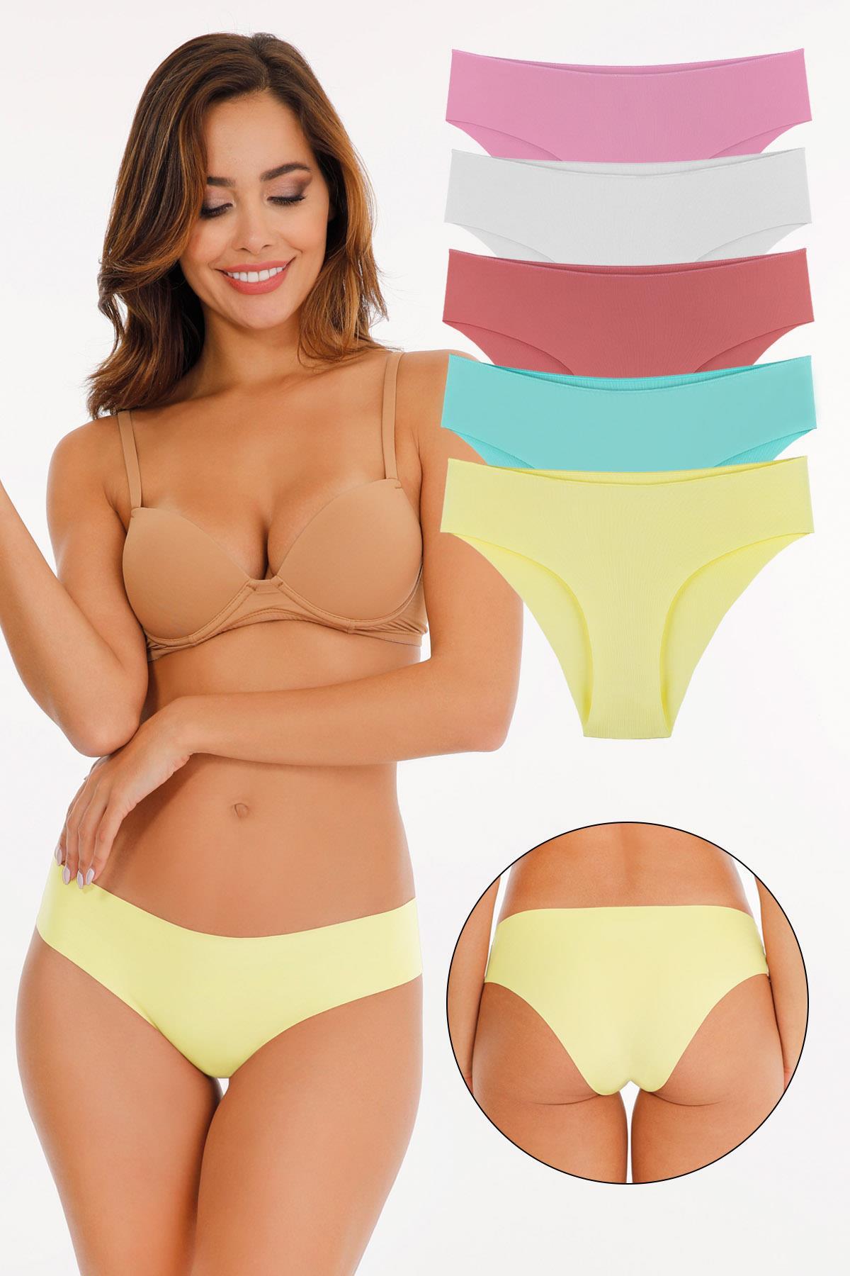 Sensu Kadın Bikini Lazer Kesim 5 Li Külot Set