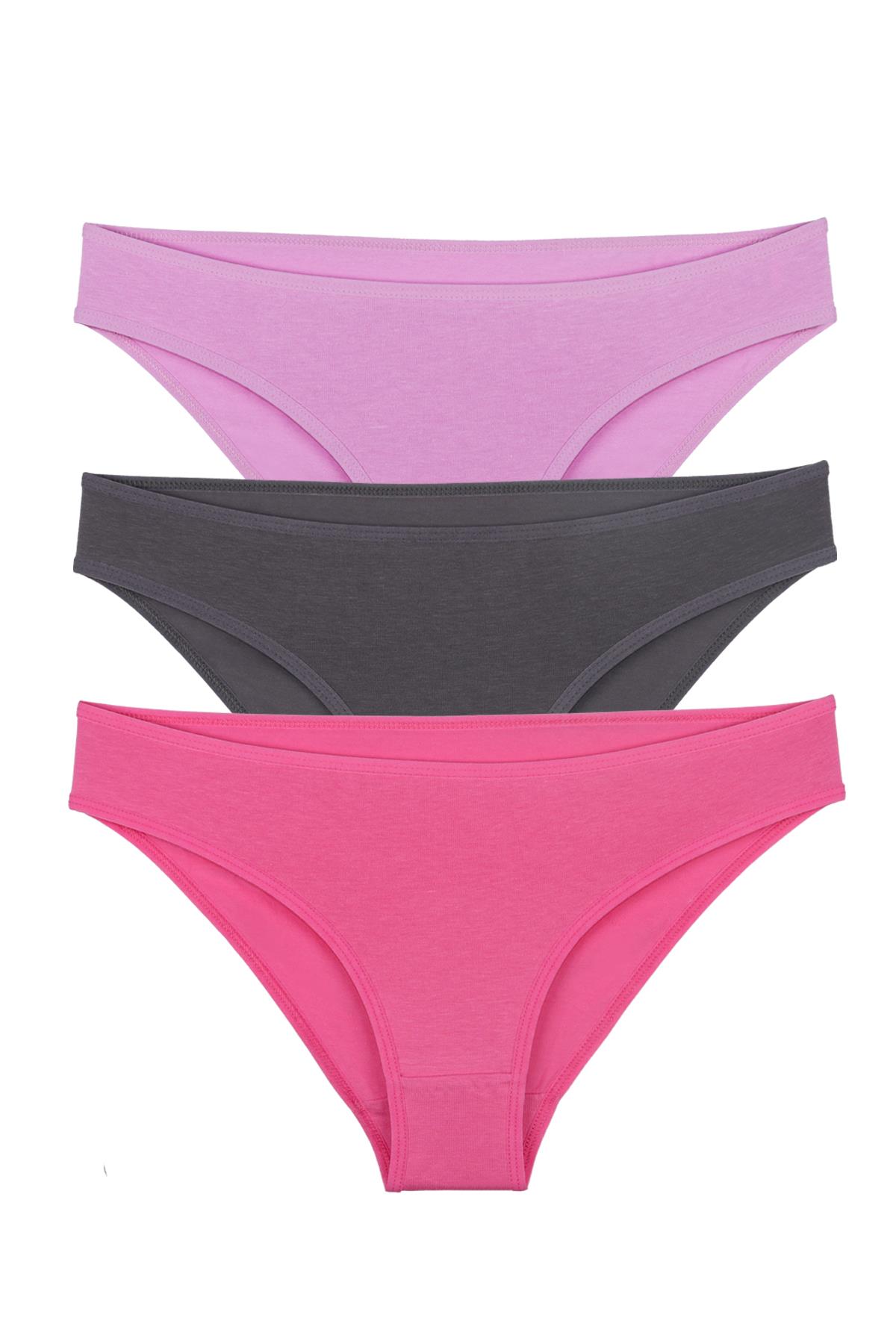 Sensu Kadın Düz Slip Model Külot 3 Lü Paket Set