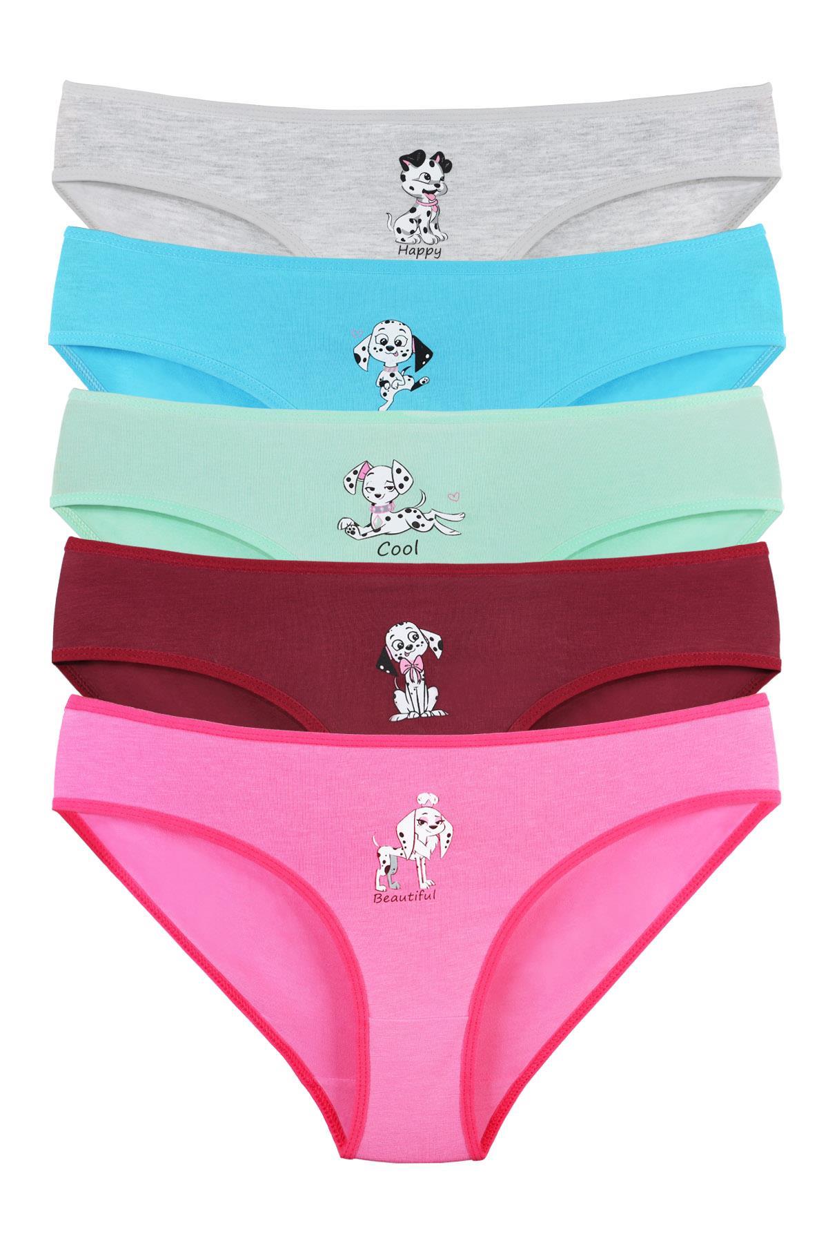 Sensu Kız Çocuk Pamuklu 5Li Külot Set - KIDS2400  MODEL1
