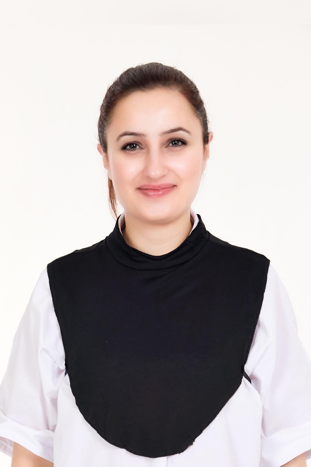 Sensu Simit Yaka Boyunluk Bone Pamuk Penye SIYAH