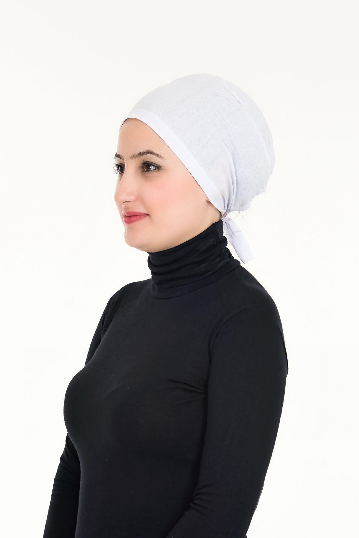 Sensu Tesettür Lüks Penye Bone  BEYAZ