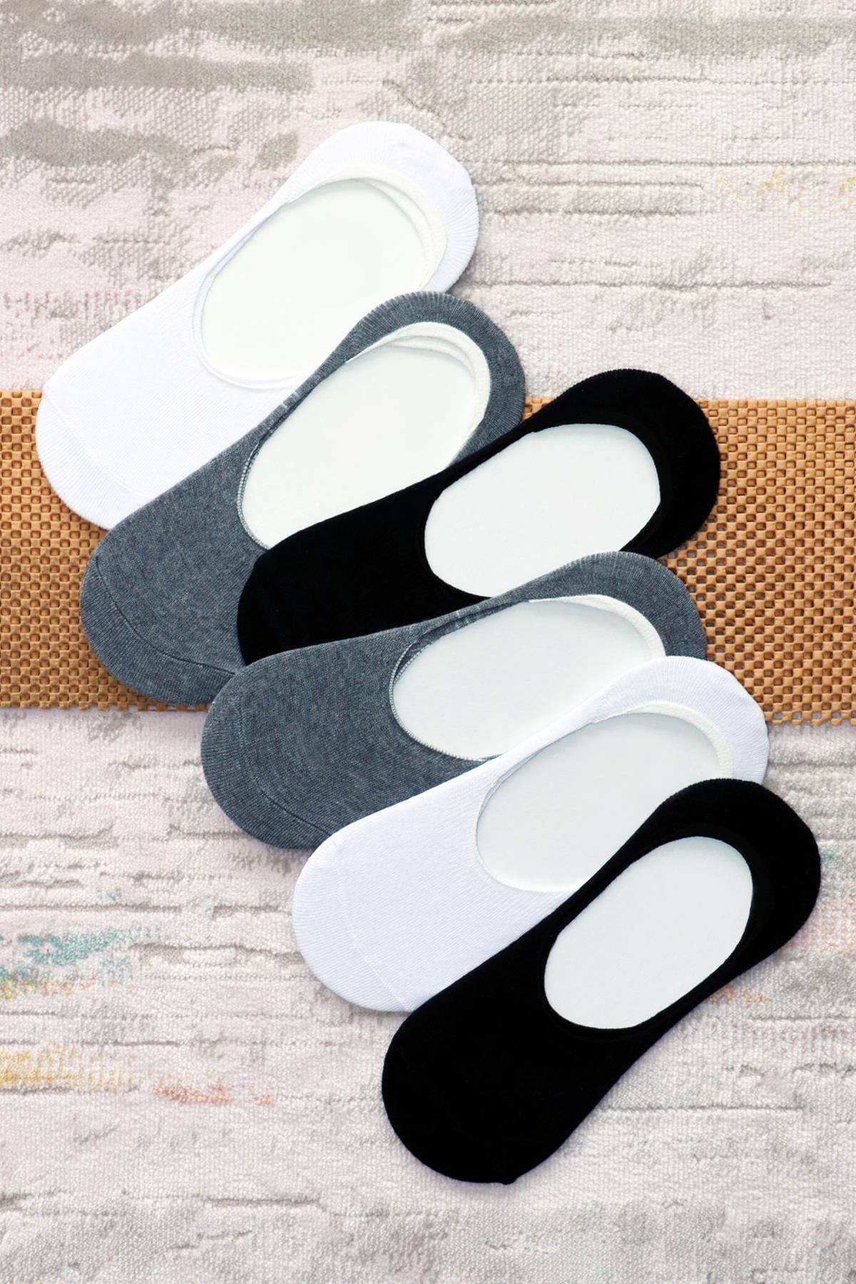 Sensu Unisex Ayaktan Kaymayan 6 Lı Görünmez Babet Çorap