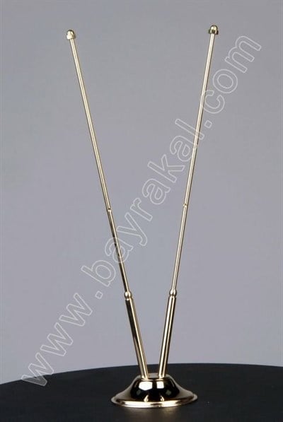 İkili Sarı Masa Bayrak Direği