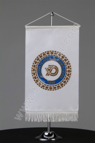 Tekli Nikel Üstten Kesik Masa Bayrak Direği