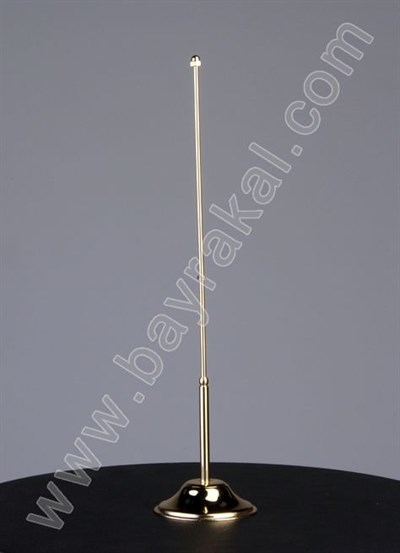 Tekli Sarı Masa Bayrak Direği