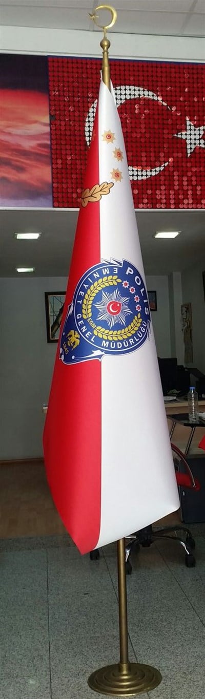Telalı Simsiz Özel Logolu Makam Bayrağı