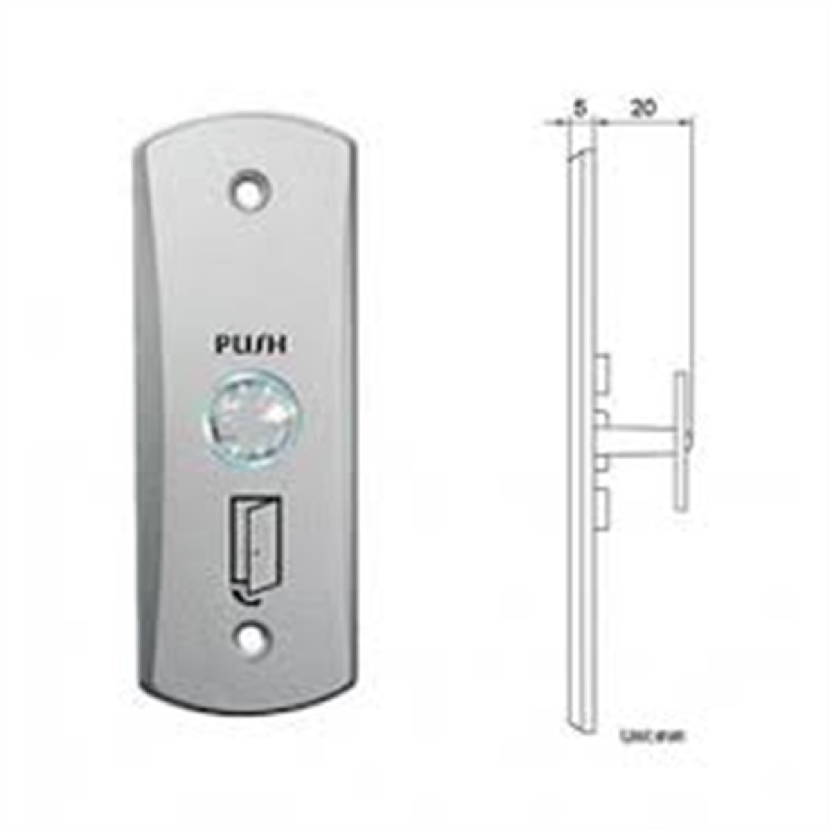 PG-BUTTON-07 ÇIKIŞ BUTONU LEDLİ