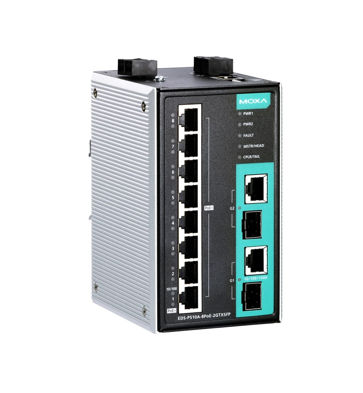 EDS-P510A-8PoE- 2GTXSFP-T Moxa Yönetilebilir Switch
